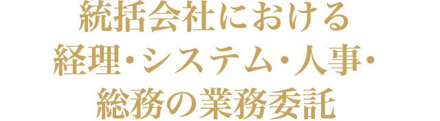 統括社会における経理・システム・人事・総務の業務委託