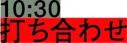 10:30 打ち合わせ