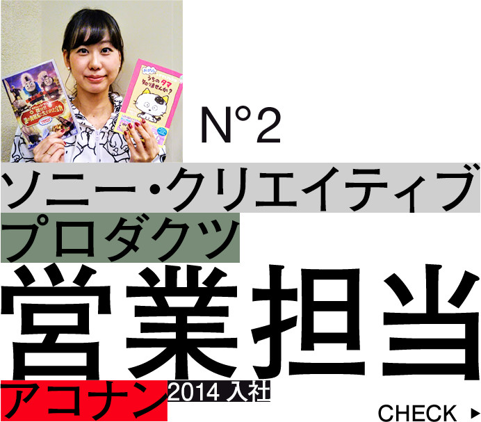 ソニー・クリエイティブプロダクツ：ライツビジネス推進本部：営業担当：アコナン