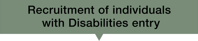 Recruitment of individuals with Disabilities entry