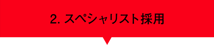 2：スペシャリスト採用